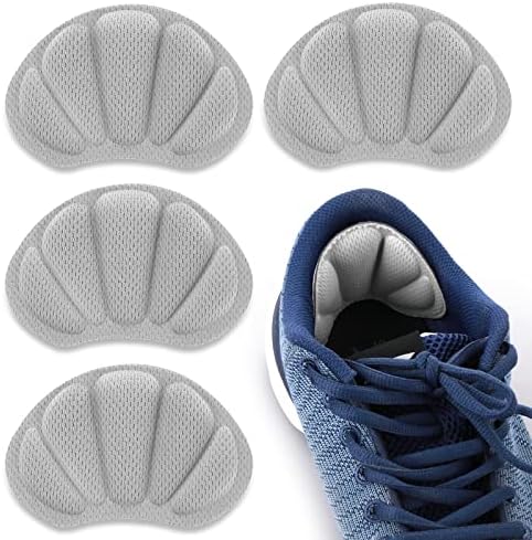 Sibba 2 Pair Heel Grips Shoes Pads for Shoes Too Big Self-Adhesive Foot Cushions Pads for Women Men Thick Shoe Inserts Back Insoles Anti Blister Shoe Liners Heel Protectors (Black)