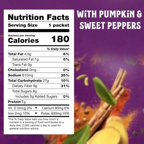 Image of Patak's Lentil & Veggie Tikka Masala - Vegetarian Indian Curry w /Lentils, Beans, Pumpkin, Sweet Potatoes & Vegetables - Ready-to-Eat Microwaveable Meal - Serve with Rice or Naan - 10.5oz (Pack of 1)