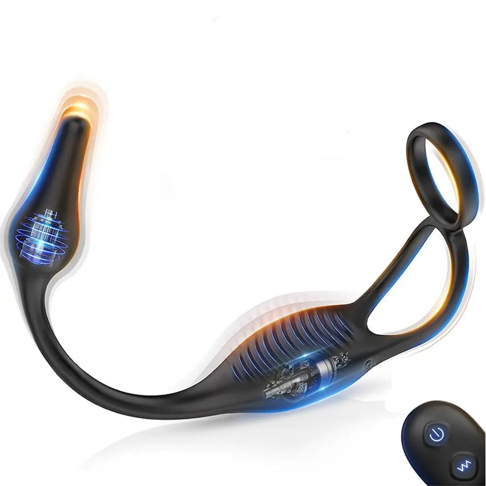 Plug anale Plug anale vibrante Butt plug telecomando massaggiatore prostatico vibratore anale con anello per pene stimolatore prostatico giocattolo del sesso Per uomini adulti