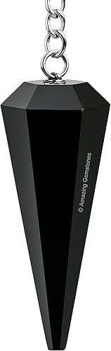 Increíble péndulo de cristal de piedras preciosas para la adivinación  Collar de péndulo con cadena de chakras y bola de cristal para curación Reiki