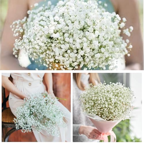 Lubarion 6 Pcs Artificial Flowers, Faux Flowers Real Touch Gypsophila Baby's Breath for Home Wedding Party DIY Decor, Fake Floral Bouquet, Silk Flowers in Bulk Arrangement - Image 4