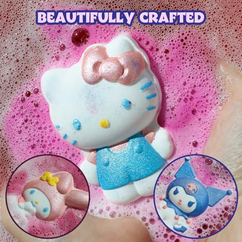 Image of Hello Kitty & Friends Bath Bomb Set, 3-Piece Character Shaped, Berry Scented