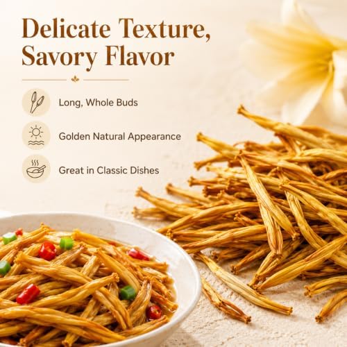 WildSap Emeralds Dried Daylily Buds for Stir Fry Soup 7.27oz — view 6