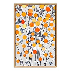 SIGNWIN Framed Canvas Wall Art Colorful Flowers Canvas...