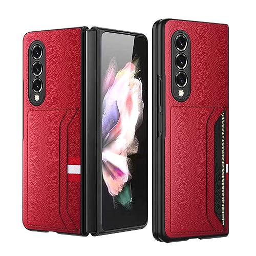 Étui pour cartes en cuir d'affaires pour Samsung Galaxy Z Fold 5 protège