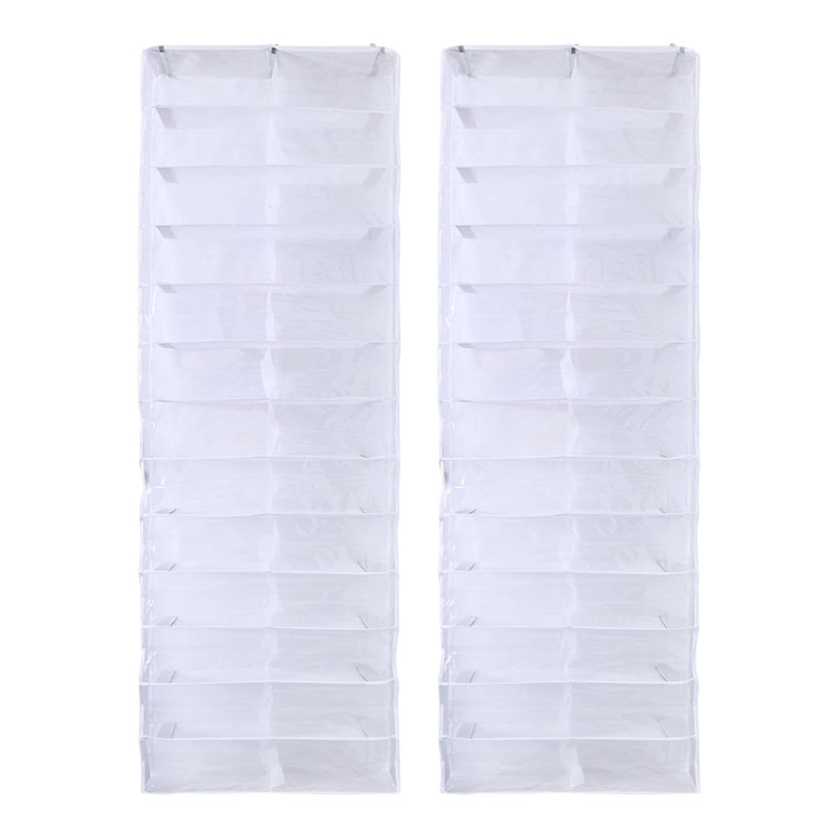 SEWACC Organizador de Zapatos Colgante Gran Capacidad, Material Pvc y Tela No Tejida 26 Bolsillos 2 Piezas para Puerta Adecuado para Apartamento o Dormitorio