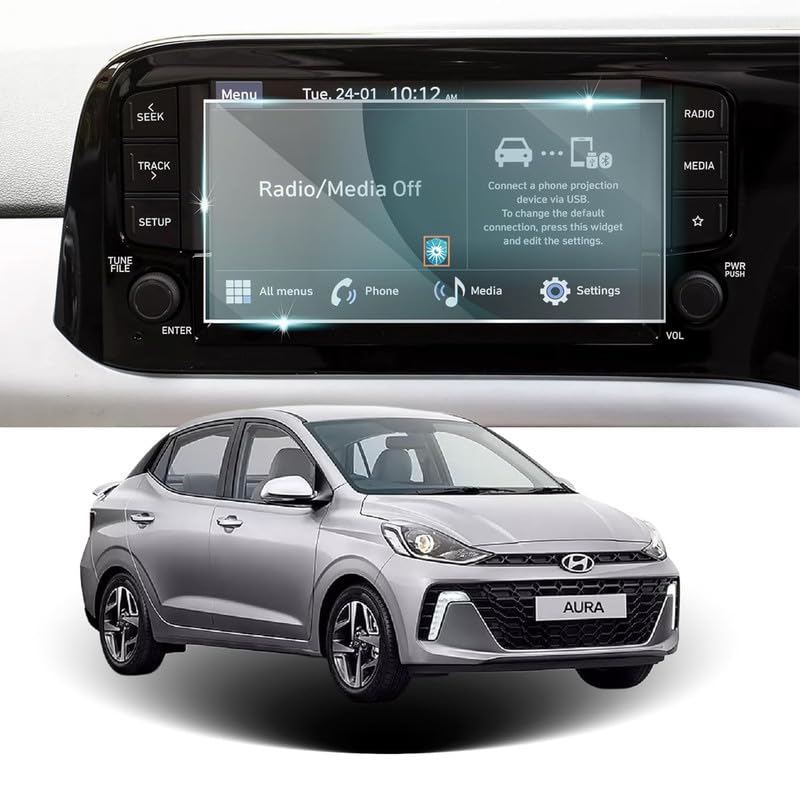 Image of Hyundai Aura (8 Inch) Touchscreen Protector Guard - (Not a Tempered Glass)