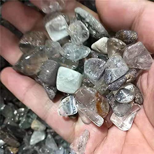 Pietra Naturale da Giardino in Cristallo lodolite Ghiaia di Cristallo Fantasma Verde for la Decorazione Domestica 100 g 9-12 mm Raccolta domiciliare