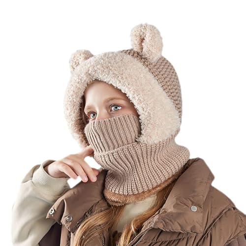 Genérico 2026 Gorro Infantil de Punto y abrigado para Invierno Ideal para niños y niñas pequeños (Khaki, One Size)