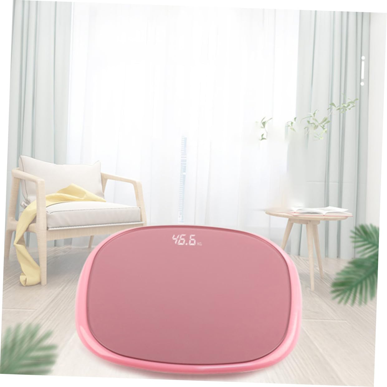 VALICLUD Intelligente Digitale Körperwaage USB Wiederaufladbar Schlankes Design 290x260mm Präzise Messung Stoßfest Familiengewicht Fitness und Gesundheitsmonitor mit App Zufällige Farbe