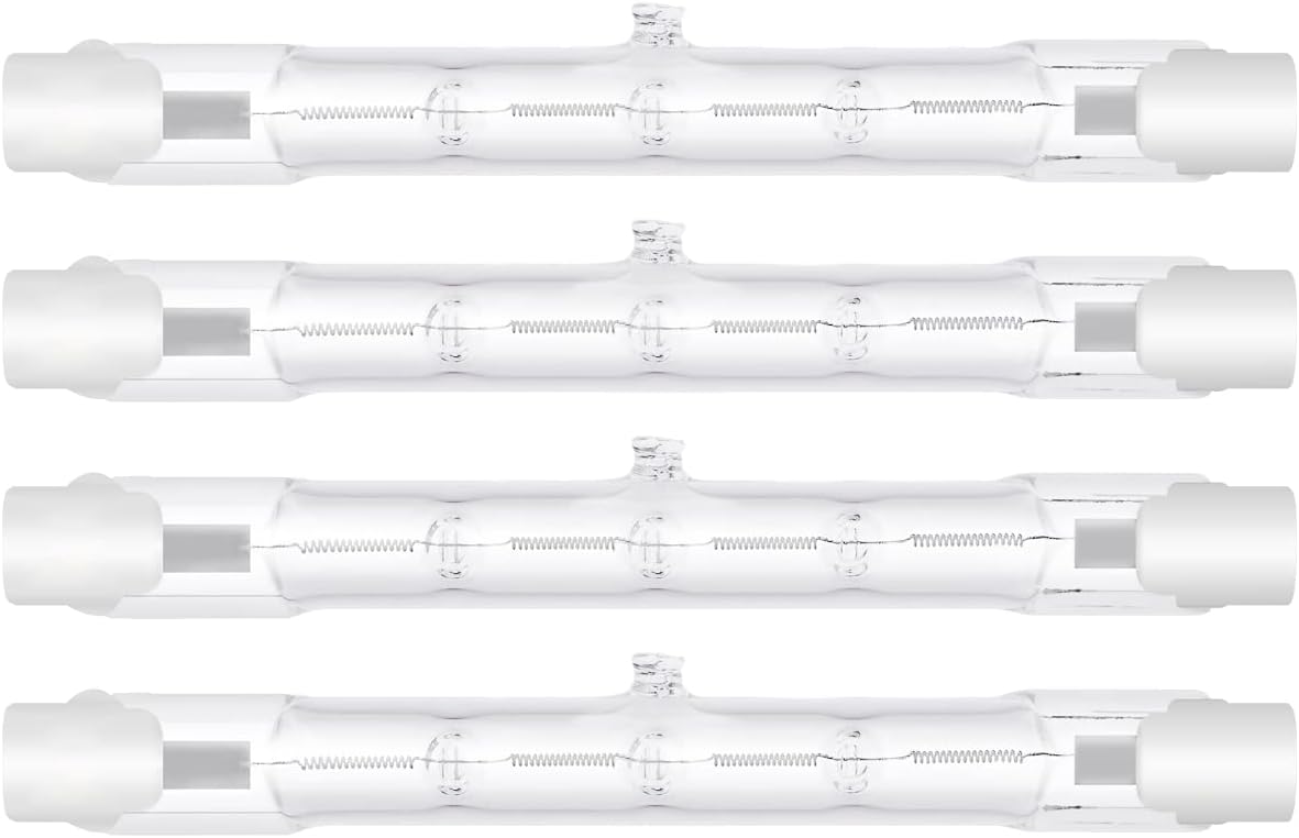 XBOCMY 4 Pack R7s Halogen Bulb 118mm 200W Dimmable 230V 3100lm 2700k