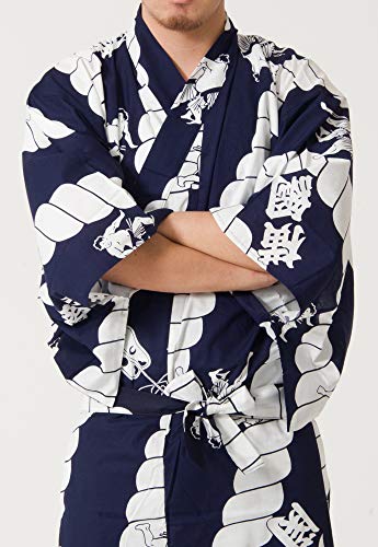 Image of Dita Tokyoin Traditional Made In Japan Cotton Yukata Robe (Japanese Pajama Kimono) Easy Wearing set2