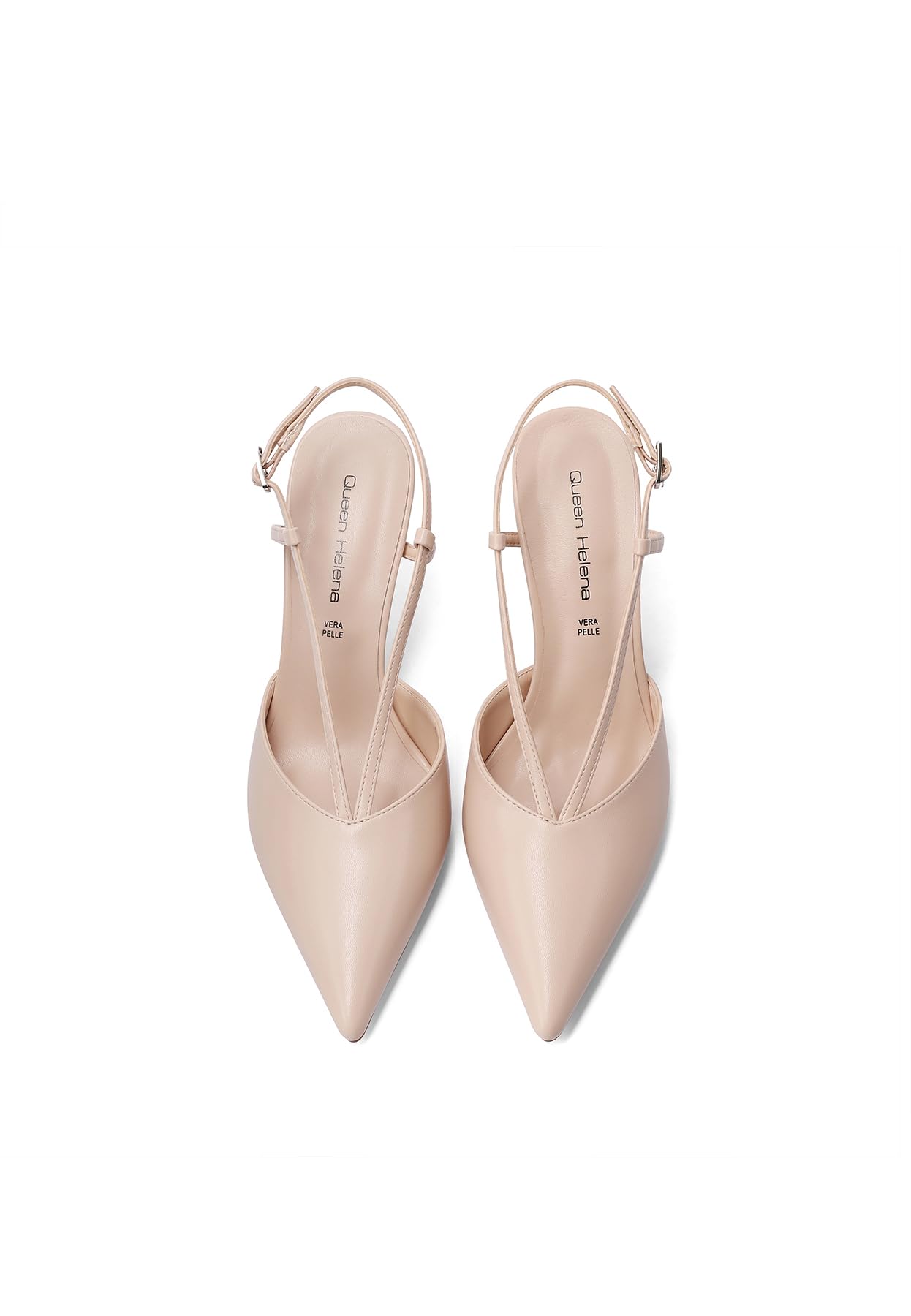 QUEEN HELENA Décolleté Slingback con Tacco Alto con Cinturino a T Donna K4513