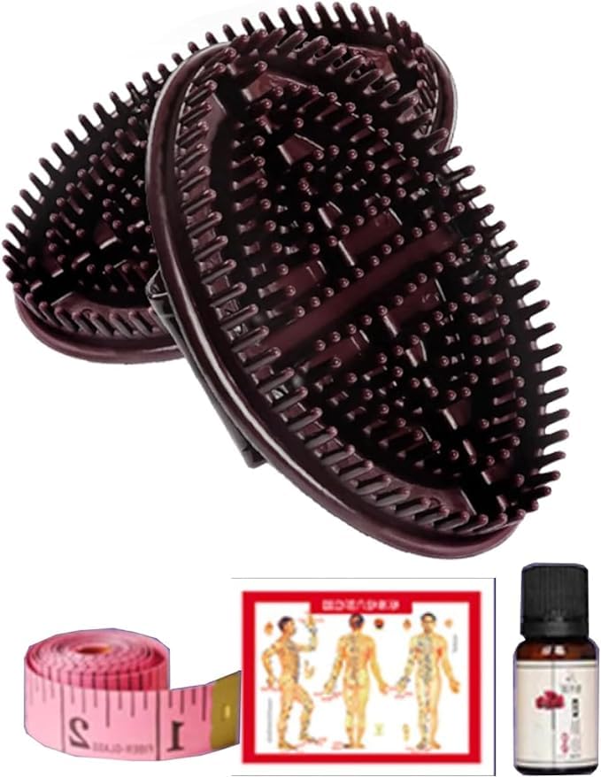 Beauty Salon Professional Custom Meridian Brush, Capricorn Meridian Massage Brush, Meridians Massage Brush, Full Body Relaxation Comb (Brown)
