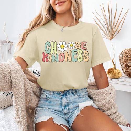 Choose Kindness Shirts for Women Be Kind Tshirt Inspirational Teacher Shirt Cute Positive Saying Casual Tee Tops4