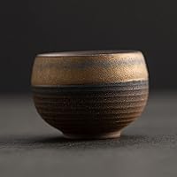 Vista 5 de Juego de 6 tazas de té de cerámica de arcilla pequeña hecha a mano, tradición asiática japonesa, estética, cerámica, porcelana, Chado Zen