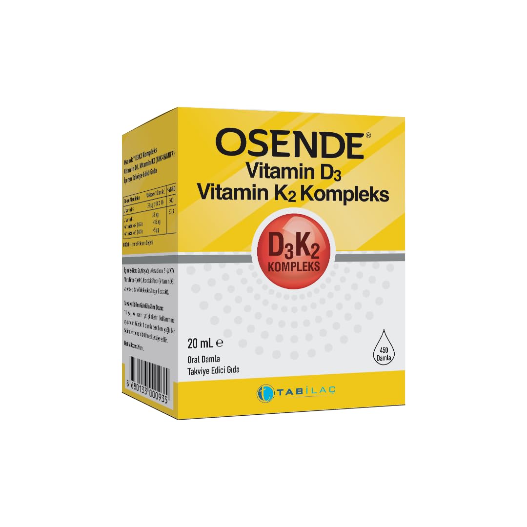 Osende D3K2 Kompleks Damla 20 ml Vitamin D Vitamin K2 MK-7 MK-4