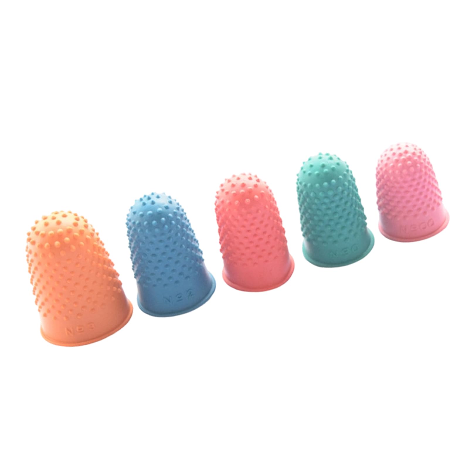 Hsioluted Rubber Finger Sleeves, Sturdy Heatproof Protectors for Document Sorting & Money Counting, Mixed Colors Money Counting Finger Covers