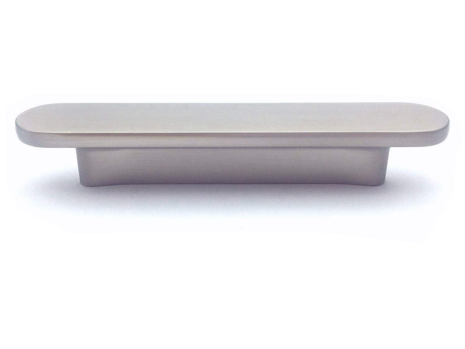 Poignée de meuble 128mm entraxe en acier nickelé brossé pour cuisine