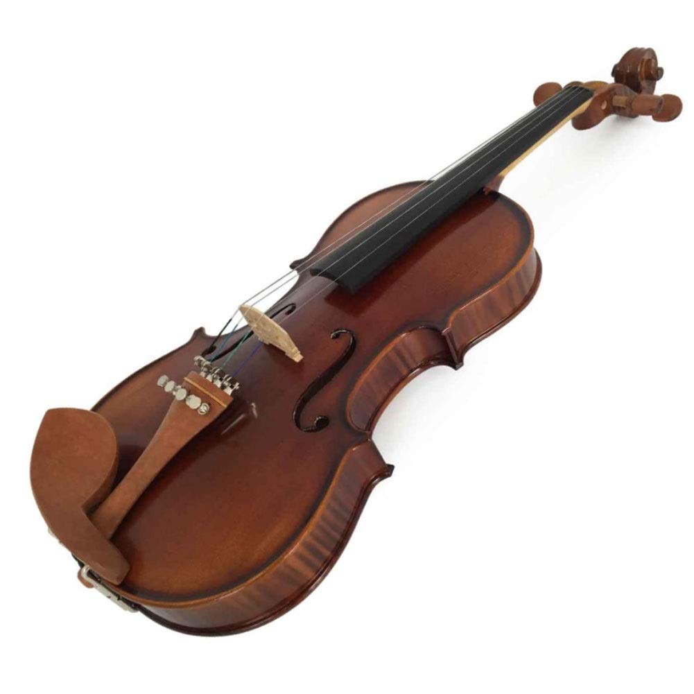 Violino Standard da Studente, per Principianti, Violino Premium 4/4 Violino in Legno massello a grandezza Naturale for violinista principiante/Studente Professionista Kit Violino Corda, Resto Spalla,