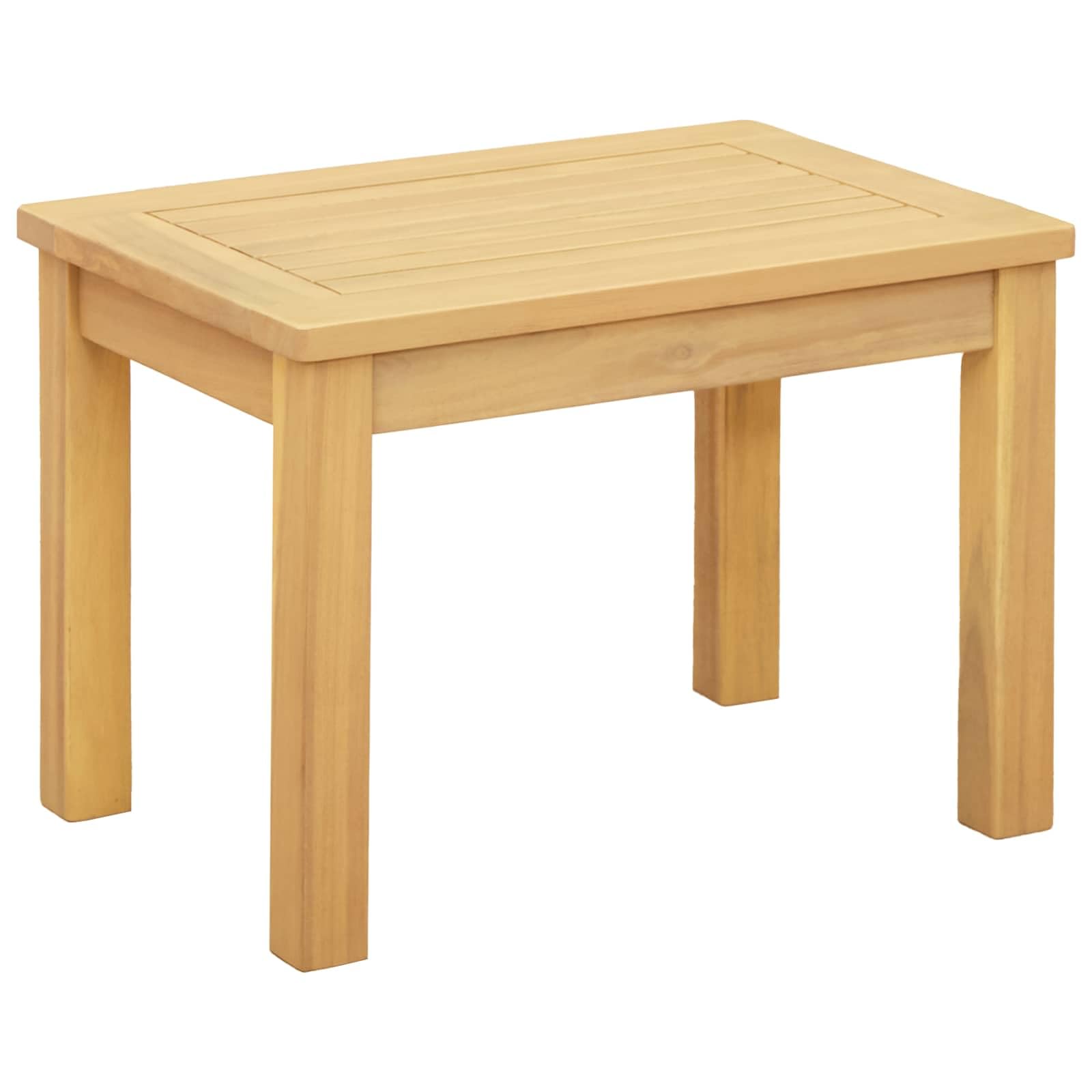 vidaXL Stolik kawowy Jasna akacja 50 x 35 x 36 cm Lite Drewno Akacji, Mebel Akacjowy, Rustykalny Stolik Kawowy, Niski Na Zewnątrz, Odporność na Warunki, Solidny Drewno