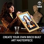 LEGO Art Mona Lisa Ensemble de construction - Affichage mural de Léonard de Vinci, 18+ - Artisanat DIY pour hommes, femmes - Idéal pour les amateurs de puzzles et d'art - Idée de cadeau d'anniversaire - Comprend un cadre détachable - 31213
