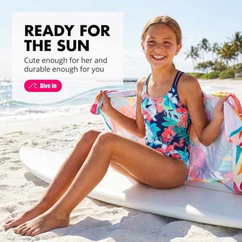 Image of Kanu Surf Girls' Reese UPF 50 Beach Sport Criss-Cross One Piece Swimsuit
