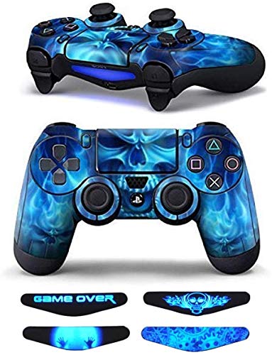 Graphixdesign Skull Bomb PS4 Controller Skin Sticker Decal Skin Full Body Cove Set Compatible with 3M Skin Sticker Cover for Controller.