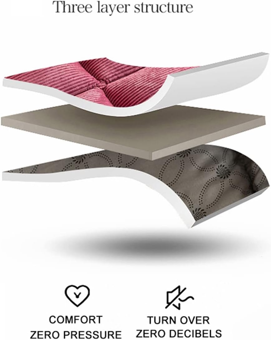 Queen Size Mattress Pad Plush Mattress Topper Soft Futon Mattresses Quilted Fitted Mattress Protector Cotton Top Breathable Mattress Cover for Day Bed (Color : Yellow, Size : 150cm*200cm)