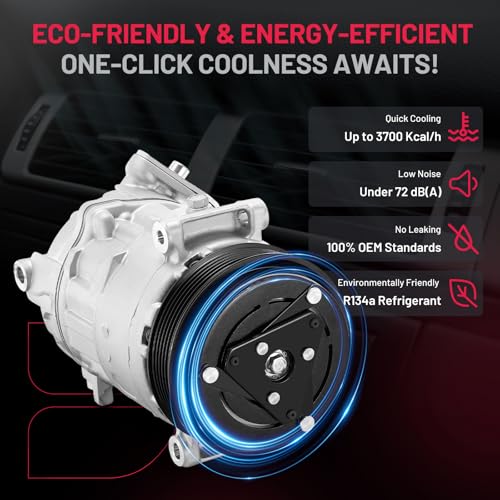 BDFHYK Air Conditioning A/C Compressor with Clutch Compatible with Ram ProMaster 1500 2500 3500 3.6L 2014-2022, Replacement 68149886AB, 198396