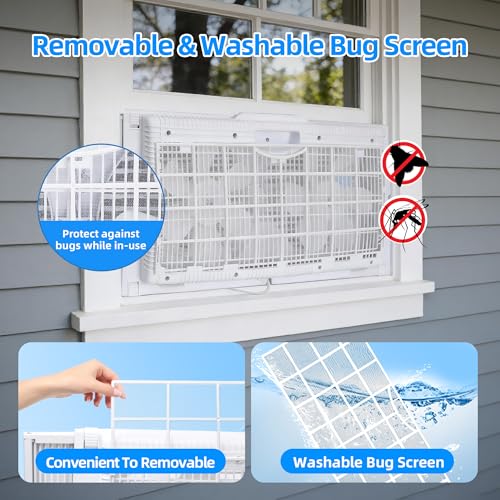 BEYOND BREEZE Twin Window Fan with Reversible Airflow, 9-Inch Window Fan with Timer, Remote Control and 3 Speeds, Expandable Window Exchaust Fans for Home Bedroom by BEYOND BREEZE - Image 5
