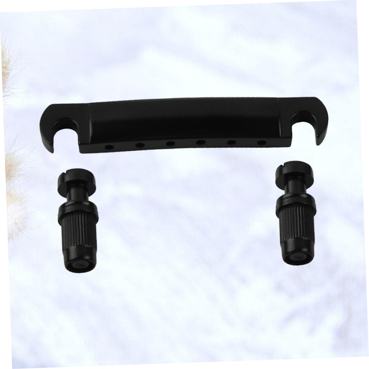 QUMIIRITY Guitar Bridges Black Electric Guitar Bridge Tailpiece Zinc Alloy 4 Matching Posts Easy to Clean