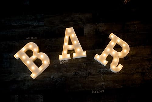 Miniatura 4 de Foaky 26letras del alfabeto con luces LED, letras que se iluminan, luces de noche, para bodas, fiestas de cumpleaños, funcionan con baterías, luz