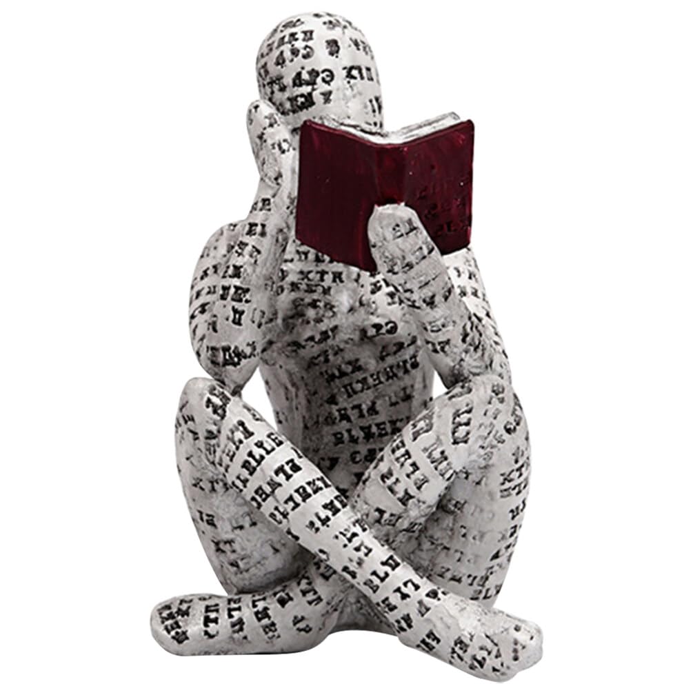 HOMSFOU Crafts Bookshelf Book Stand Book Shelf Book Shelves Decorations for Living Room Home Reading Women Decors Home Decor Aesthetic Home Decors Accessories Woman Reader Resin Desktop