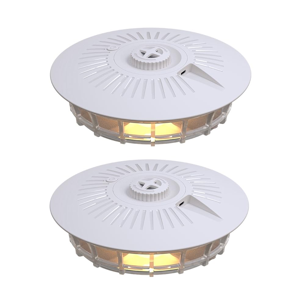 Flea Traps for Home,Flea Light Trap,Flea Lamp Traps for Home, Warm & UV LED Light Flea Fighting Tool with 4 Modes,House Flea Treatment for Carpets Bedding (2 pcs)