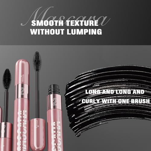 Natural Prime Lash Mascara, Waterproof Brown Volume Mascara, 4D Silk Fiber Mascara Black for Women, Extra Long & Thick, No Clumps, Long-Lasting Formula - Image 4