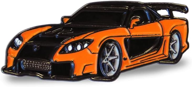 SR1 Performance Han's 1997 Mazda RX7 Veilside Enamel Pin - The Fast and the Furious : Tokyo Drift - Lapel Pin for Hats, Bags, Backpacks, Shirts and Other Apparel, Enamel, nickel