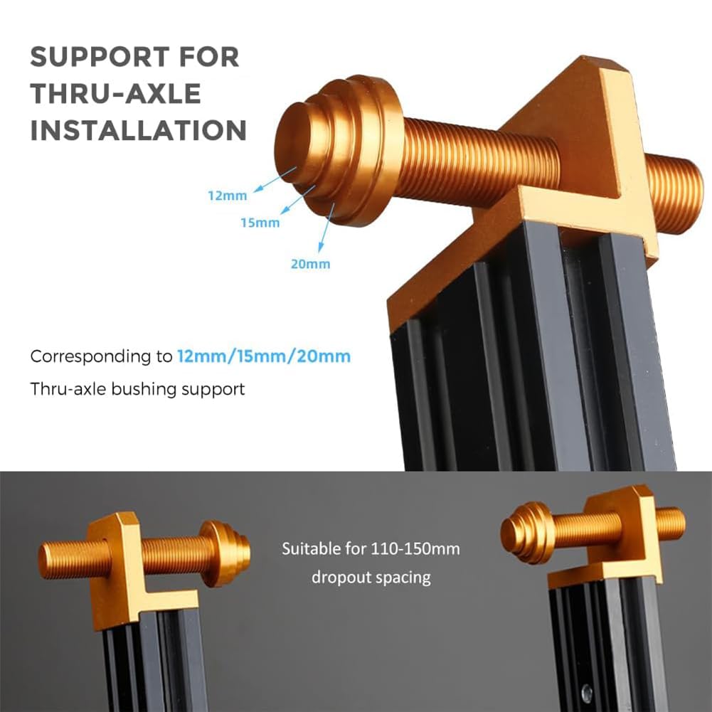 KK-GAL Portable Aluminum Alloy Bike Repair Stand, Foldable Bicycle Rim Adjustment Stand, Professional Bicycle Wheel Truing Stand, Portable Aluminum Bicycle Stand Manintenance Workstand