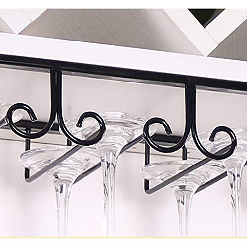 Soporte para botellas de vino de hierro forjado blanco miniatura 3