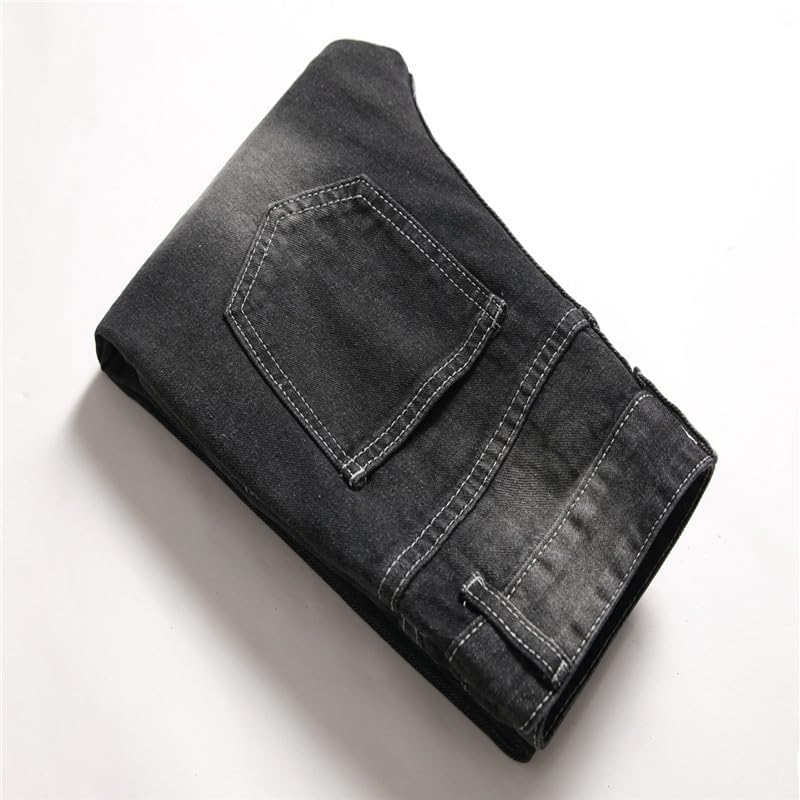 Boy's Stretch Comfy Ripped Jeans Skinny Stylish Distressed Washed Denim Jeans Pants - Image 7