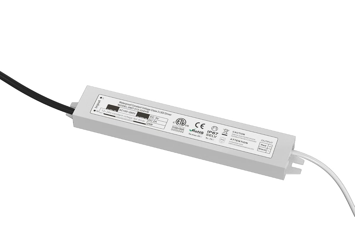 Led Driver 24W Power Supply - Ip67 Waterproof Transformer For Lumanumbers Led