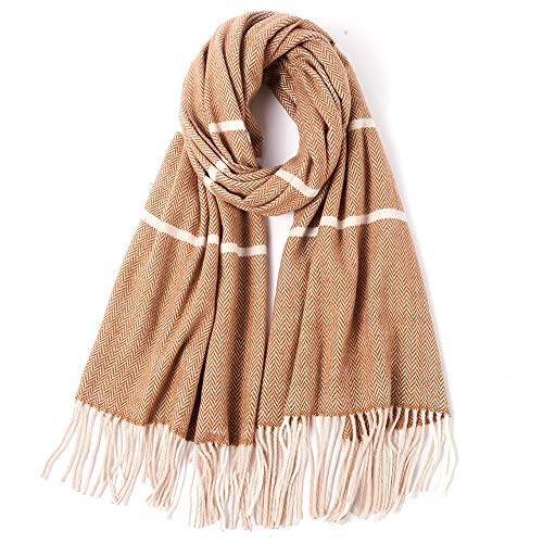 Châle foulard chaud pour femme, l'accessoire cozy idéal pour vos balades d'automne en forêt