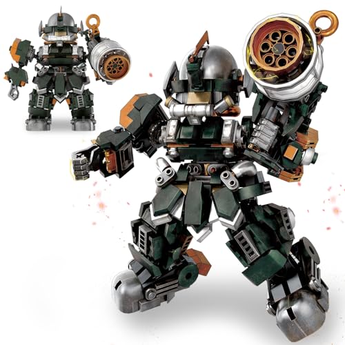 HIGH GODO Mech Robot Building Set, Destroy Warrior City Soldier Mech Model Building Kit with Weapons, Creative Cool Robots Toys Gift for Teens Adults 14+ (587 PCS)