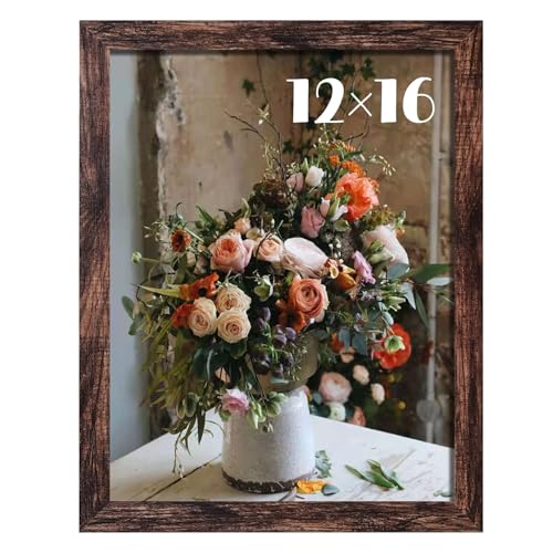 SESEAT 12x16 Frame Wall Hanging Picture Frames, Brown,...