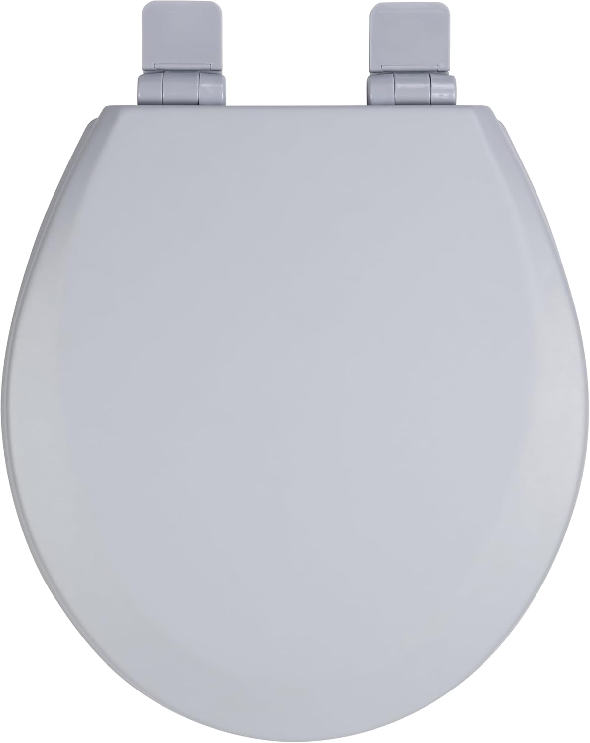 Toilet Seat, Slow Close, Soft Touch, Ultra-Smooth Matte Finish (No Orange-Peel Texture), Premium Moulded Wood, Quick Release, PIKLiDS (Gray, Round) Gray Round