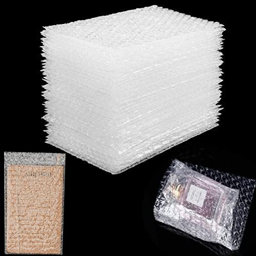50Pcs Clear Bubble Out Bags, V-CHEN 6 Inch x 10 Inch Thickening Shockproof Foam Bags Protective Bubble Pouch, Double Walled Cushioning Bags for Moving, Shipping, and Packing