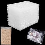50Pcs Clear Bubble Out Bags, V-CHEN 6 Inch x 10 Inch Thickening Shockproof Foam Bags Protective Bubb