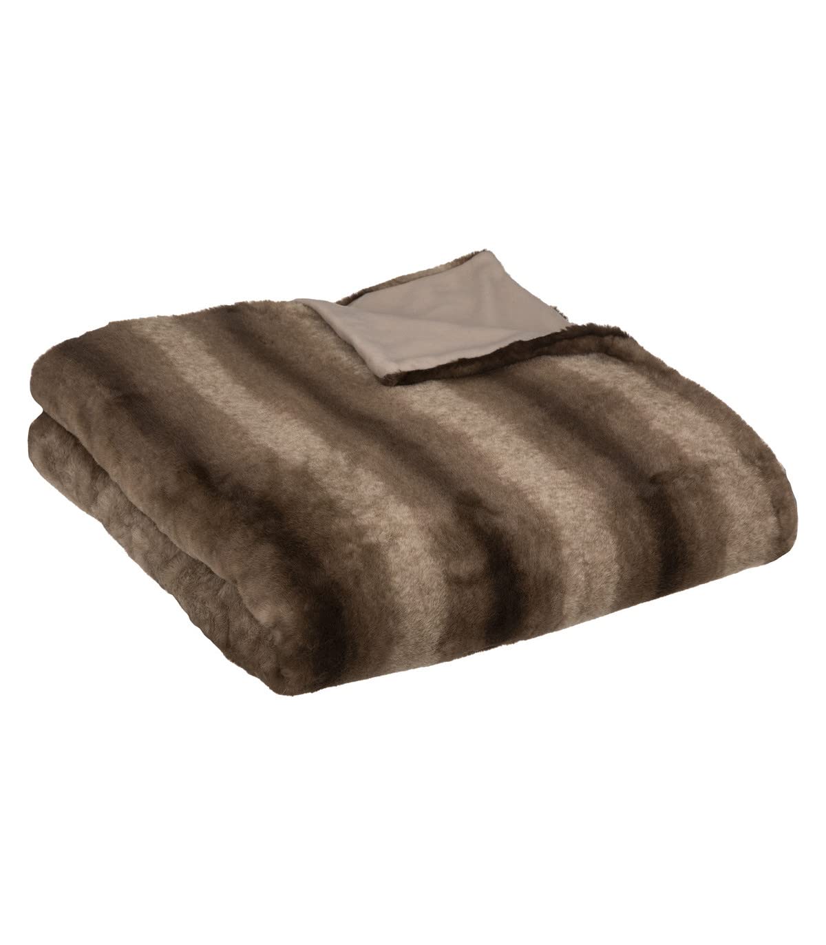 Plaid en Fourrure Grizzli Nuance de Marron 180 x 230 cm - Atmosphera