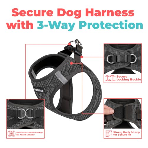Image of Voyager Step-in Air Dog Vest Harness - Gray 2-Tone, Small