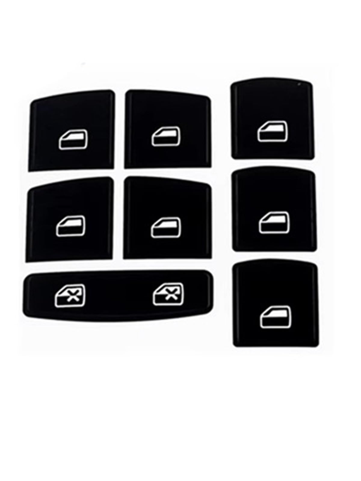 Button Trim Compatible with A6 C6 4F 2004 2005 2006 2007 2008 2009 2010 2011 Car Air Conditioning Control Panel Button Stickers(Window Control)